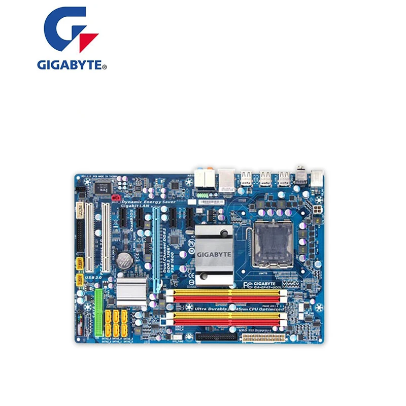 Для GIGABYTE GA-EP45-UD3L P45 материнская плата LGA 775 DDR2 16 Гб для Intel EP45-UD3L десктопная SATA II PCI-E X16