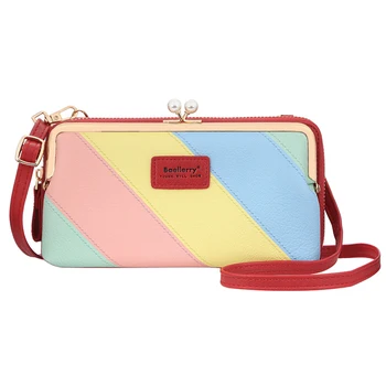 

Women's Wallet New Double-layer Mobile Phone Bag Korean Women's Fashion Messenger Shoulder Bag Ultra Soft Multi Card Sto