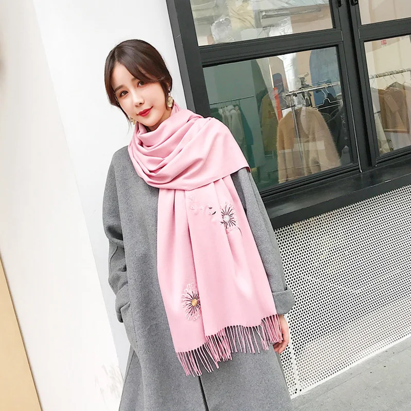 2019-Autumn-Winter-Female-Dandelion-Embroidery-Scarf-Women-Cashmere-Scarves-Long-Shawl-Wrap-Blanket-Warm-Tippet (5)