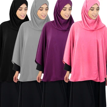 

Muslim Large Overhead Abaya Jilbab Islamic Clothes Women Prayer Hijab Hat Long Scarf Ramadan Large Hijab Full Cover Headscarf