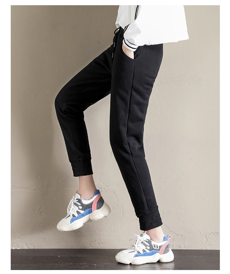 Thick Warm Winter Trousers Women Velvet Pants With High Waist Warm Sweatpants Women Ladies Sweat Pants Female Loose Pant