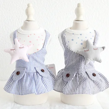 

Cute Stripe Dog Puppy Princess Dress Dog Cat Pet Tutu Skirt Dress Clothing Summer Chihuahua Small Dog Clothes Hoodie Shirt