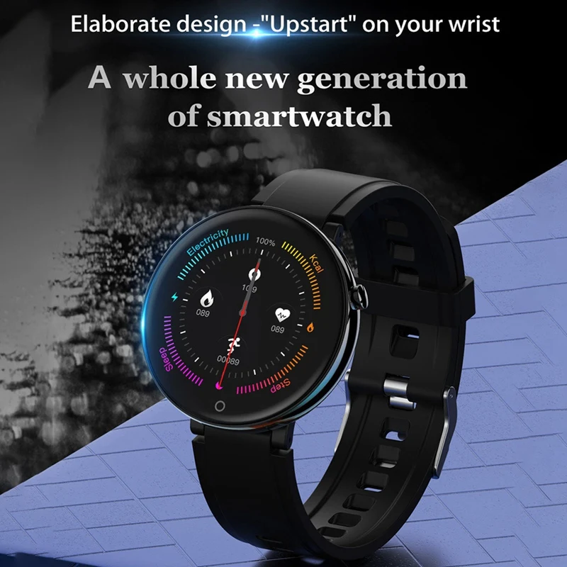 DT18 Смарт часы Круглый Пресс экран Smartwatch сердечного ритма умный фитнес трекер IP67 спортивные