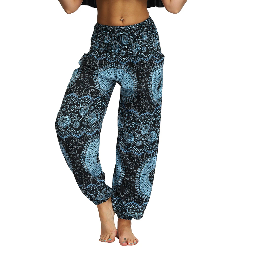 Pantalon de sport en jersey technique en bleu et blanc | ® FR
