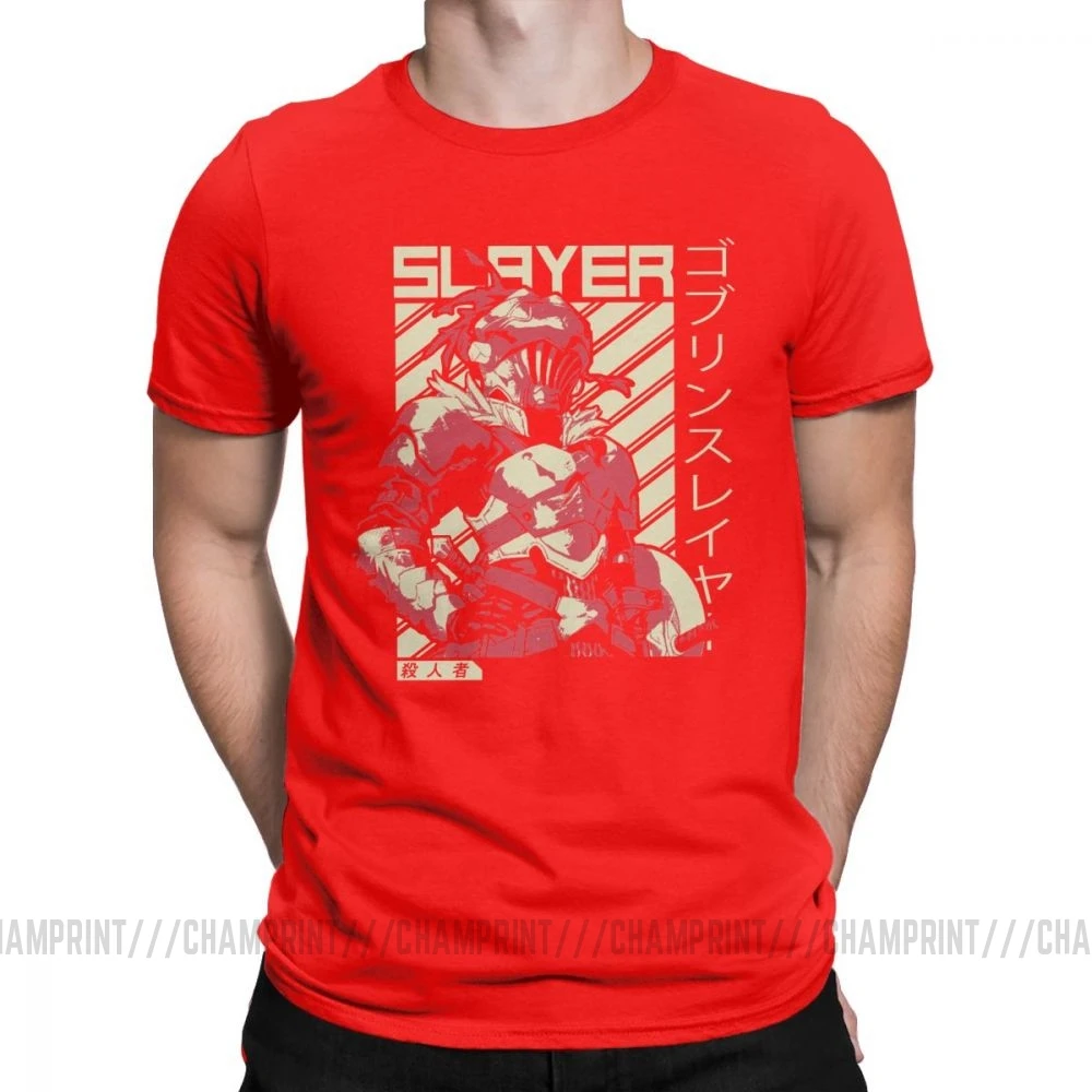 Goblin Slayer жрица футболки мужские Аниме оригинальные топы короткий рукав Повседневная графическая футболка Crewneck Чистый хлопок Футболка - Цвет: Красный