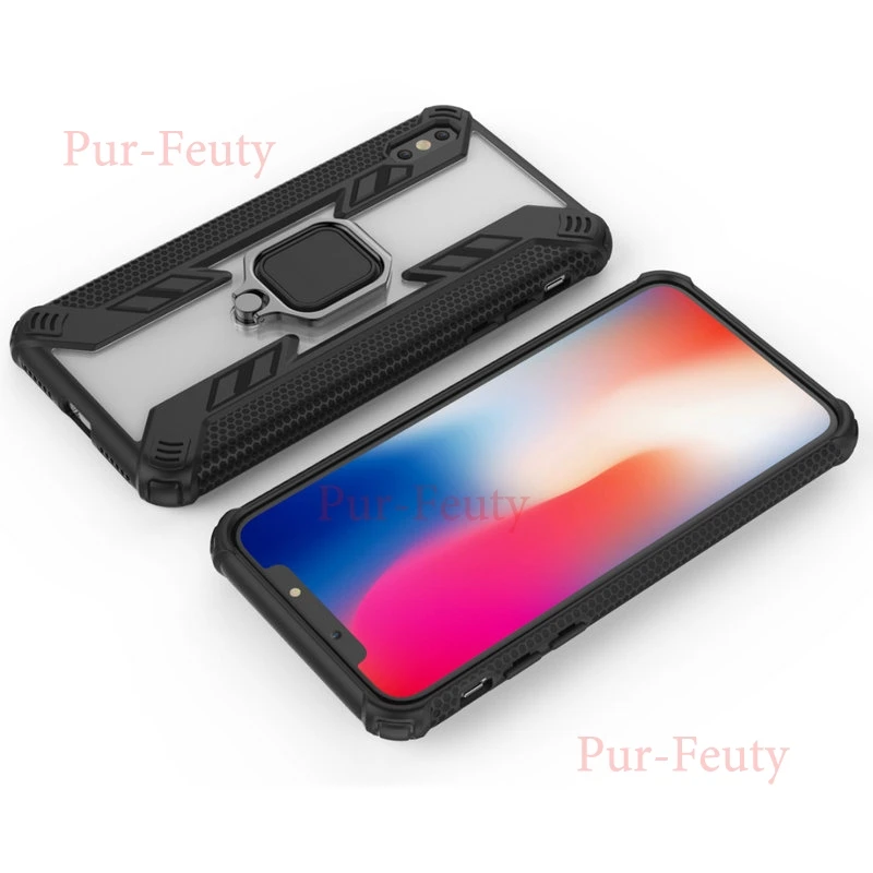 Чехол для Apple IPhone X S Силиконовый Броня бампер ударопрочный металлический кольцо сверхмощная защита модная задняя крышка для Apple IPhone X