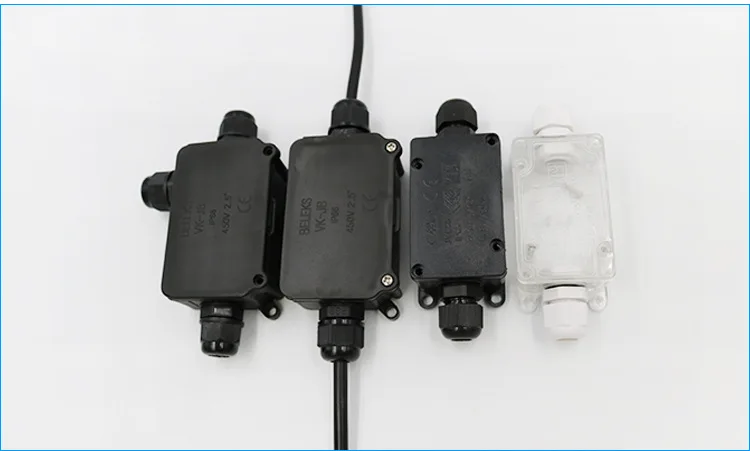 Водонепроницаемый IP66 Пластиковый черный кабель провода соединитель ввод электрическая распределительная коробка используется для подводных огней