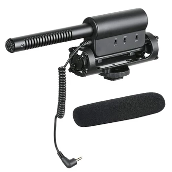 

Condenser Video Recording Microphone for Nikon Canon Sony DSLR Camera, Vlogging Interview Microphone