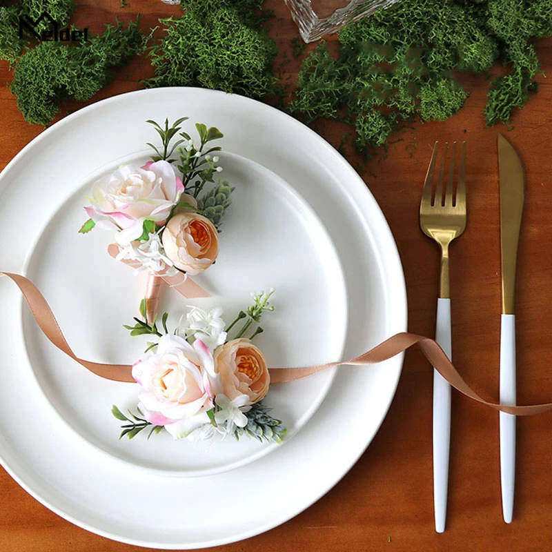 wedding boutonniere wrist corsage marriage  11