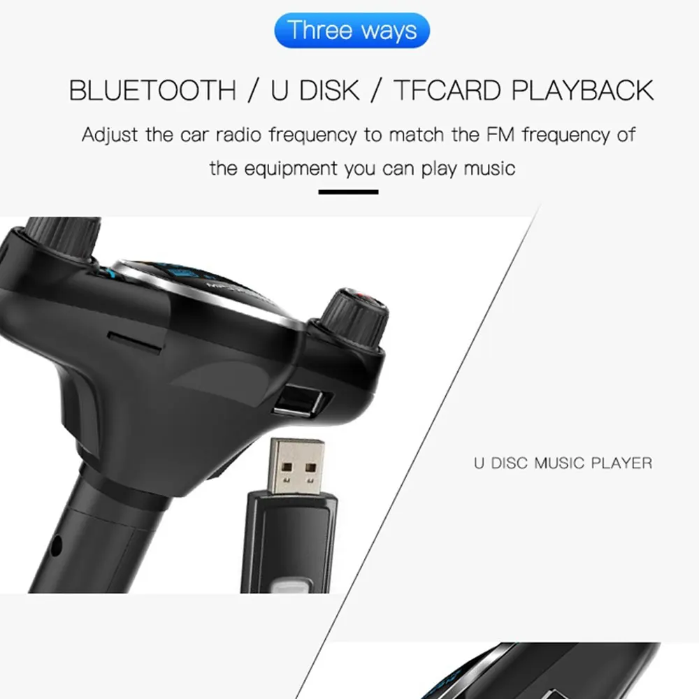 Портативный автомобильный fm-передатчик Bluetooth Handsfree MP3 плеер беспроводной радио адаптер USB зарядное устройство BT08 музыка стерео TF карта аудио