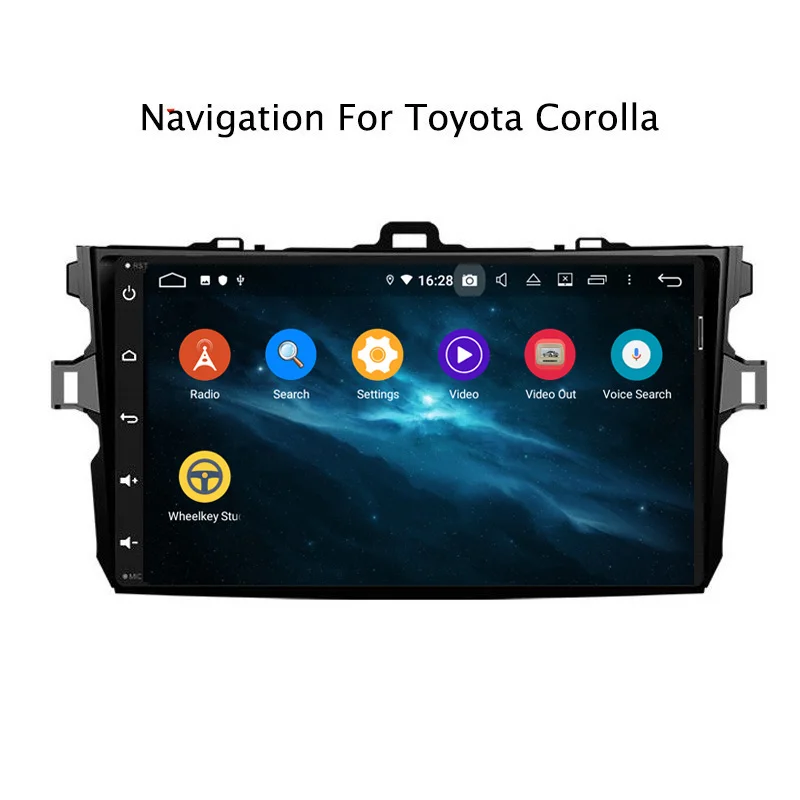 Sale 9" 4G RAM 32G ROM Octa Core Android 9.0 Car GPS For Toyota Corolla 2007 2008 2009 2010 2011-2013 3