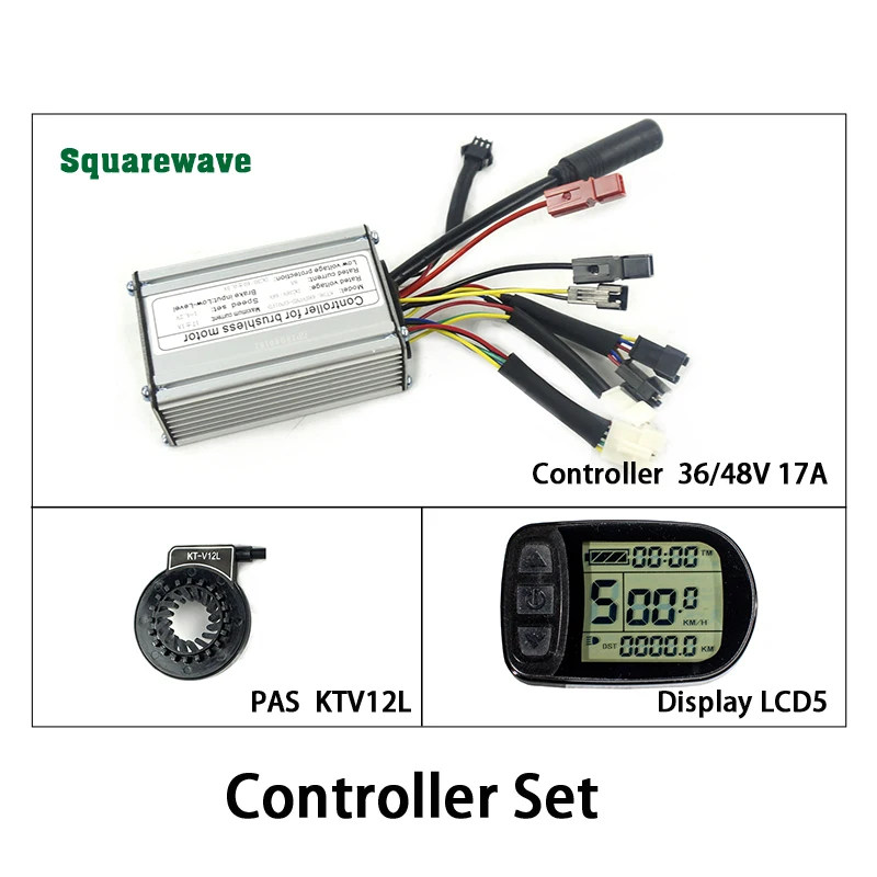 SQ KTV12L LCD5 EJOYQI 36V46V350W Водонепроницаемый Контроллер 17A LCD5 LCD8H цветной дисплей PAS набор E-bike конверсионный комплект датчика Холла - Цвет: SQ KTV12L LCD5