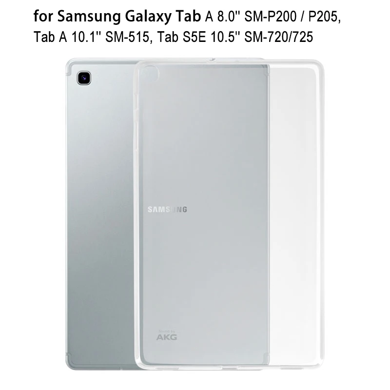 Прозрачный мягкий чехол для Samsung Galaxy Tab A 10 1 S5E 5 2019 T515 T720 T725 защитный из ТПУ 8
