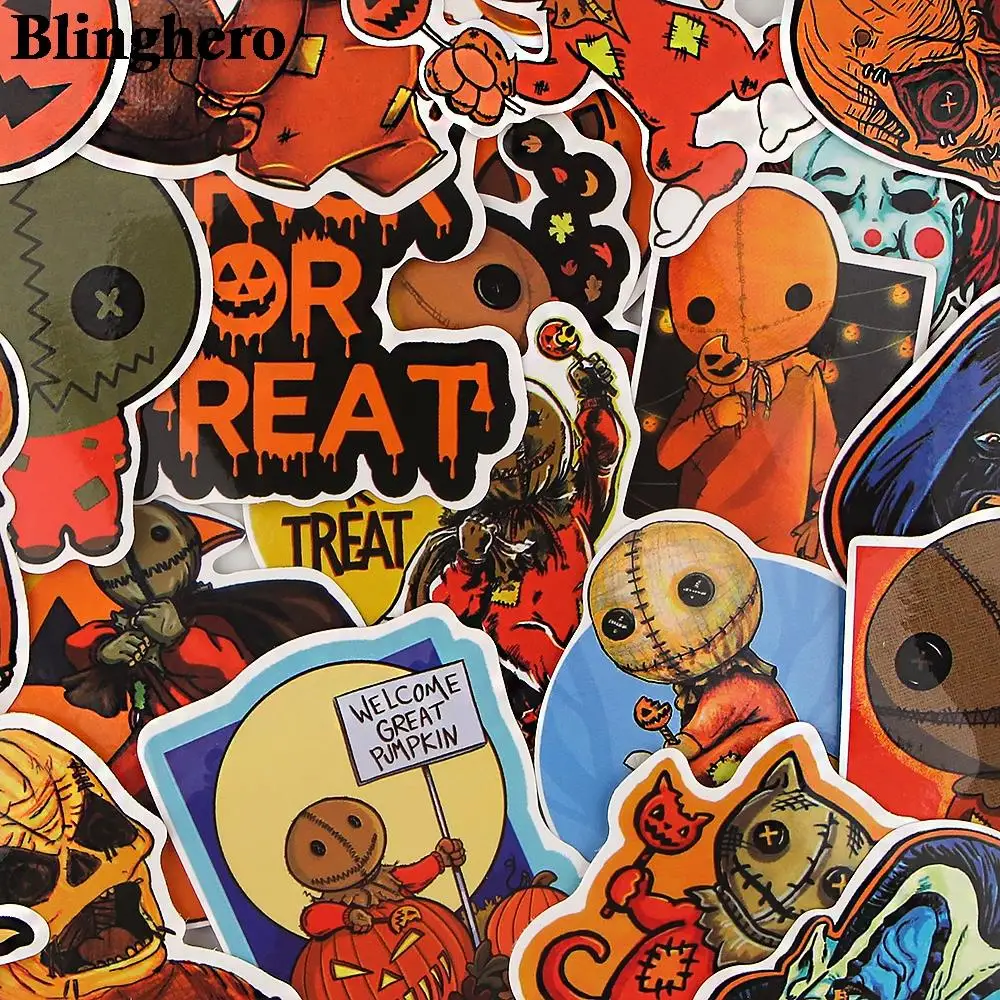 

CA1532 22pcs/set Horror Stickers for Car Laptop Bike Skateboard DIY Waterproof PVC Toy Stickers Halloween gift