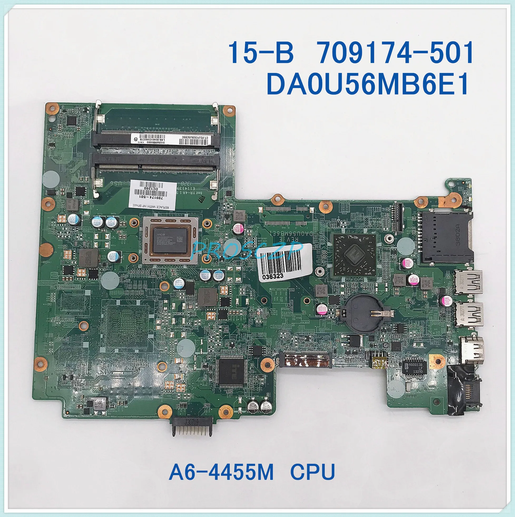 High quality For HP 15-B Laptop Motherboard 709174-001 709174-501 709174-601 DA0U56MB6E1 with A6-4455M CPU 100% working well | Компьютеры