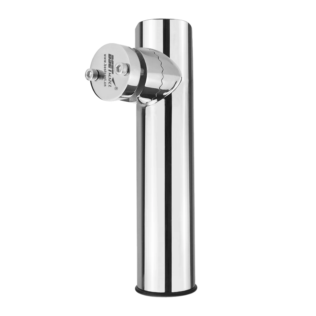 316SS Fishing Rod Holder Clamp on Tube Links Rack Rests Sleeve Reel for Marine Pontoon Boat Kayak - Fits 3/4 to 1 inch Rails