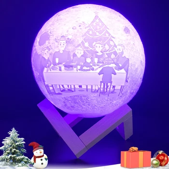 

Best Gift Custom Made Moon Lamp Moon Photo Text Pattern 2/16 Colors for Christmas Halloween Wedding Kids 3D Printer Parts