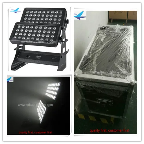 2 шт./лот+ Flycase IP65 водонепроницаемый наружный светильник двойной светодиодный настенный пари 72X10 Вт стирка RGBW 4в1 светодиодный городской цвет литой-алюминий IP65
