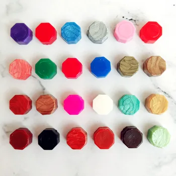 

100Pcs/Lot Retro Octagon Stamping Sealing Wax Beads Wax Seal Stamps for Envelope Documents Wedding Invitation Decorative Supply
