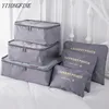 6PCs/Set Travel Bag Clothing Organizer Multifunctional Storage Bag High Capacity Mesh Packing Cubes Unisex Luggage Organizer Bag ► Photo 1/6