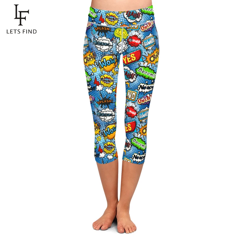 LETSFIND 2020 High Quaility 3D Graffiti Digital Print Women Capri Leggings Fashion High Waist Plus Size Elastic Silm Leggings LETSFIND 2020 High Quaility 3D Graffiti Digital Print Women Capri Leggings Fashion High Waist Plus Size Elastic Silm Leggings