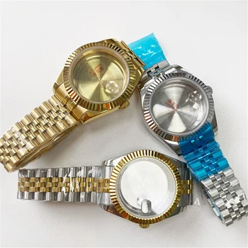

41MM Watch Case & Watchband Kit for Miyota 8215 8200 821A 8N24 for Mingzhu 3804 2813 Mechanical Movement Repair Parts