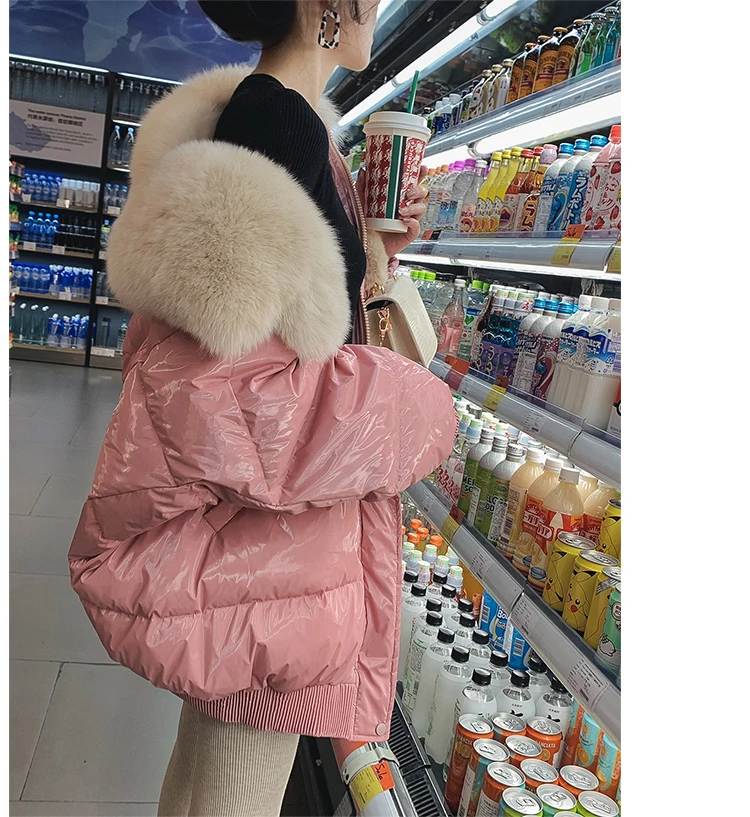 Новая высококачественная зимняя Свободная куртка женская меховая парка с капюшоном пальто Женская с длинным рукавом Толстая теплая зимняя одежда куртка пальто