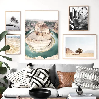 

Tree Grand Canyon Mountain Building Wall Art Canvas Painting Nordic Posters And Prints Wall Pictures For Living Room Home Decor