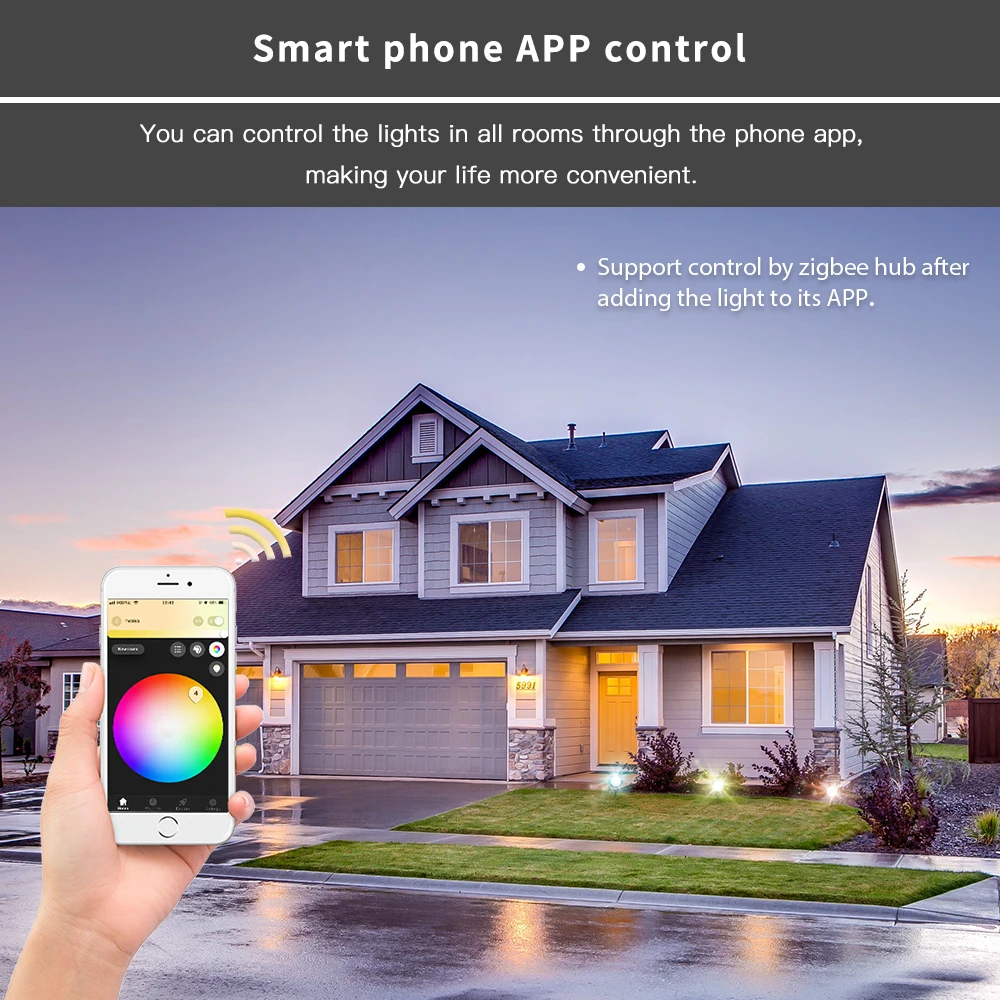 Gledopto Smart Zigbee 12W RGBCCT Garden lamp landscape path light outdoor dimmable compatible with zigbee hub app voice control