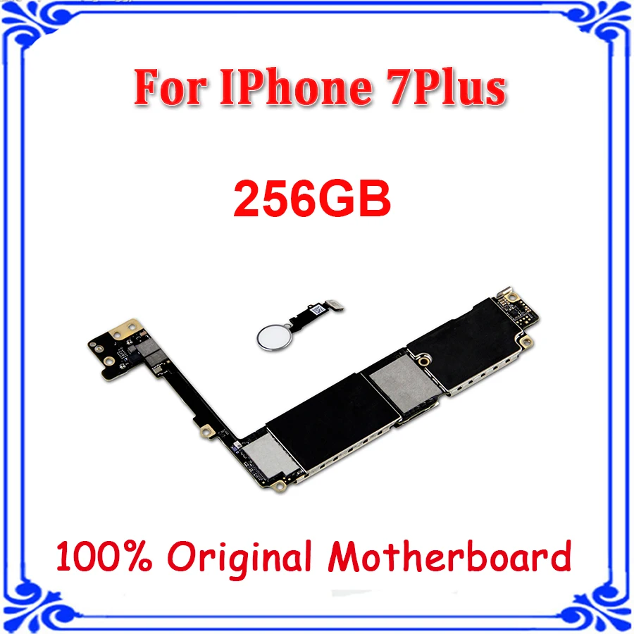 Оригинальная разблокированная материнская плата для iphone 7 plus, 256 ГБ IOS с полным чипом, материнские платы с черным, белым, золотым, розовым сенсорным ID