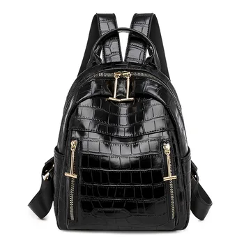 

2019 Casual Backpack Fashion Pu Leather Women's Bag Travel Student Bag Women Backpack