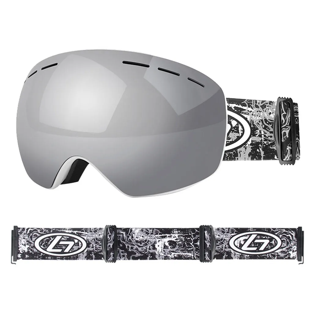 C2 Ski Goggles Double Anti-fog And Anti-uv Adult Spherical Double-layer Ski Goggles Ski Mask Glasses Skiing Men Women Snow Snowboar - Цвет: C2
