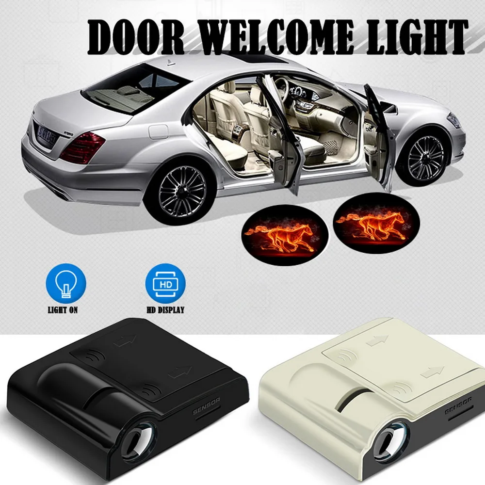 

Wireless Car LED Door Logo Light Laser Projector Ghost Shadow Welcome Light Universal Light Projection No Drilling