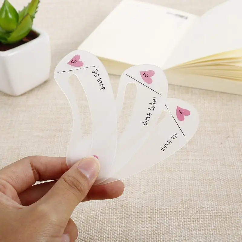 

DIY eyebrow stencil 3Pc Reusable New Eyebrow Guide Template Stencil Tool Eye Brow Template Shaper Make Up Tool TSLM