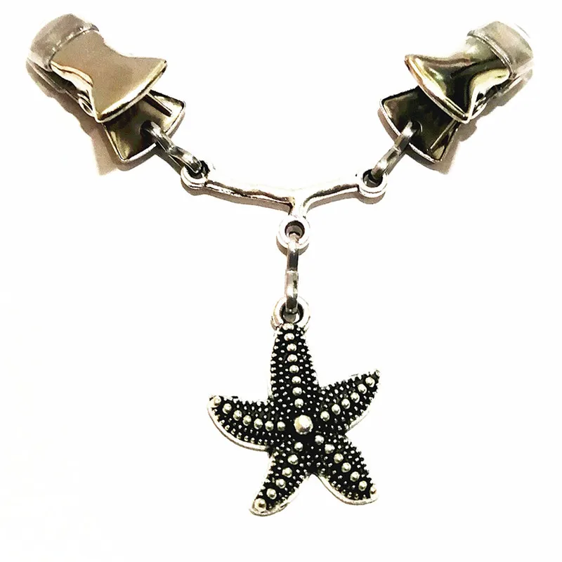 Vintage Starfish Pendant Cardigan Clip Sea Star Brooch Guard Clamps Women Cape Cloak Clasp Sweater Shawl | Украшения и аксессуары