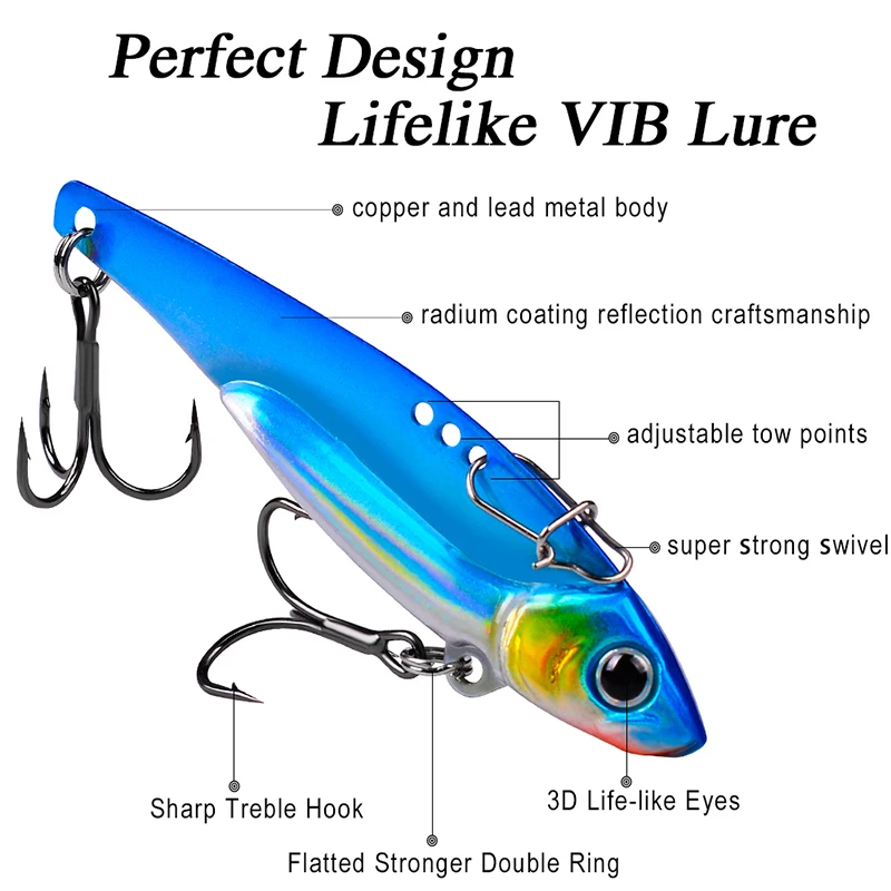 Spinner Spoon Metal Jig Bait 7g 10g 16g 20g VIB Sinking Blade Spinning  Treble Hook Spinnerbait Pesca Pike Carp Sea Fishing Lure - AliExpress