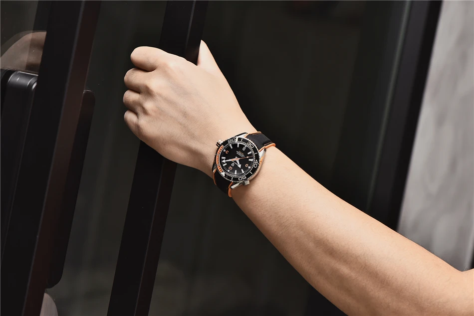 PAGANI DESIGN Men's Automatic Mechanical Watch Ceramic Bezel 100M Waterproof NH35A Movement Luxury Sapphire Glass Watch for Men