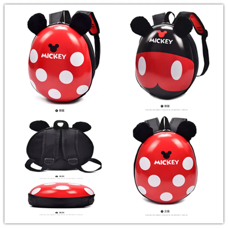 

Mickey Mouse Eggshell Pattern Backpacks Kids Disney Cute Cartoon Anime Chafer Toys Boys Backpack Kawaii EVA Girls School Bags