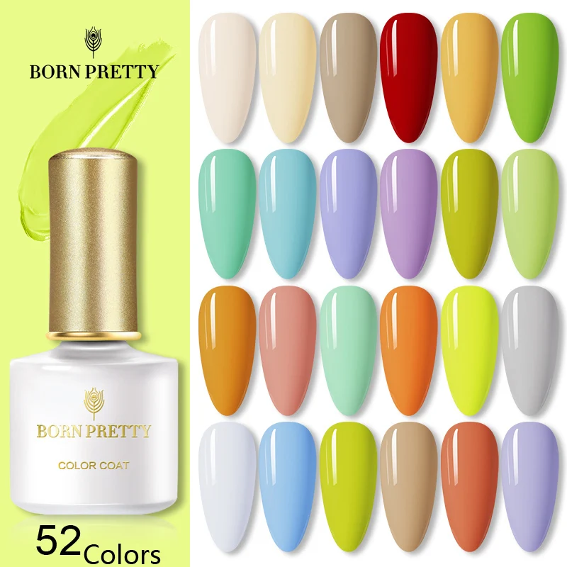 

BORN PRETTY Spring Summer Gel Nail Polish Colorful Soak Off Nail Art UV Gel Nail Color Varnish Nail Gel 52 Colors