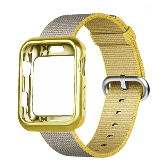 19 Чехол+ ремешок для apple watch band тканый нейлон apple watch 4 band 44 мм/40 мм iwatch 3 band 42 мм/38 мм correa ремень браслет аксессуар - Цвет ремешка: 19