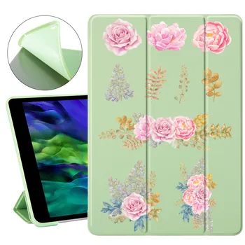 

iPad Case Flowers Set For iPad Mini 1 2 3 Cases Soft Silicone Back Funda Protective Covers iPad 7th Generation Case Pro 11 2020