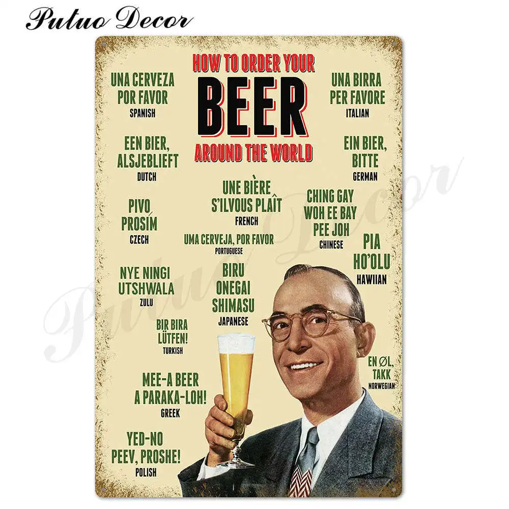 Funny Tin Sign Beer Metal Sign Plaque Metal Vintage Pub Iron Painting Wall Decor for Bar Pub Club Man Cave Metal Posters - Цвет: TH0579