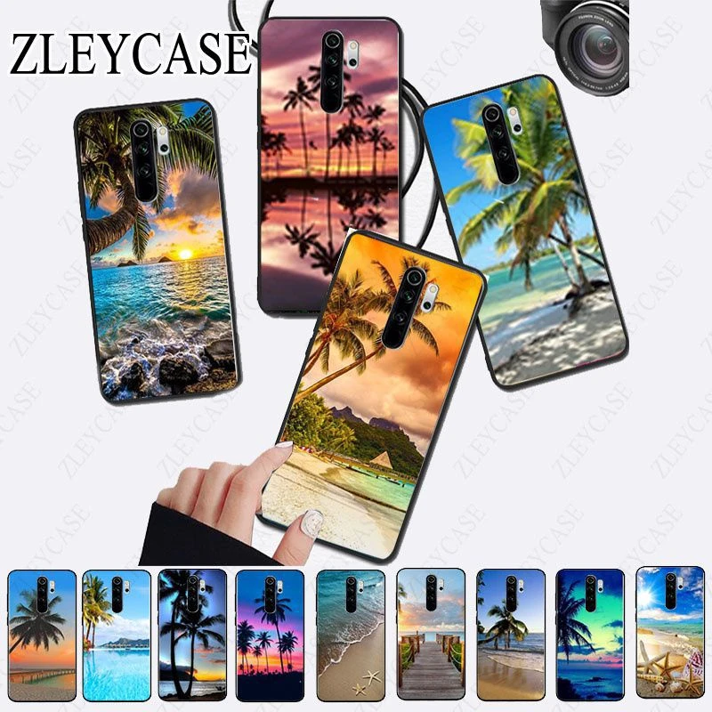 blue Ocean island waves beach scenery Phone Case for redmi note8pro note7 note5 note6pro 7A 8A 8 note9s 8t note9pro Coque Shell cases for xiaomi blue