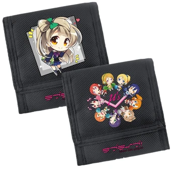 

Hot Anime Love live Cosplay Minami Kotori Yazawa Nico Kawaii Women Printing Short Wallet Canvas Fminina Carteira Lady Coin Purse