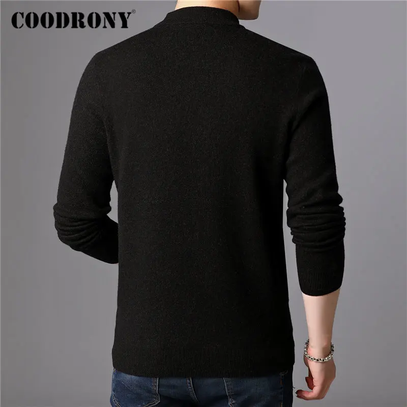 COODRONY Brand 100% Merino Wool Sweater Men Casual O-Neck Pull Homme Winter Thick Warm Pullover Men Soft Cashmere Sweaters 93050