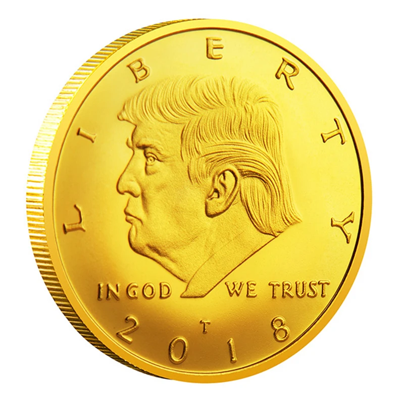2018 Американский 45-й президент Дональд монета с изображением Трампа Статуя