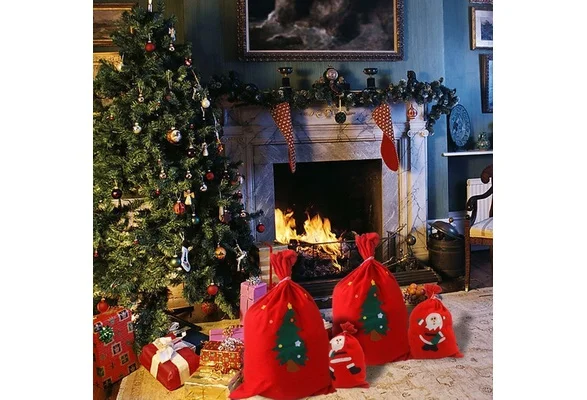 Рождественские конфеты сумки Navidad счастливые рождественские подарочные сумки Санта-Клаус Рождественская елка упаковочные сумки счастливый год