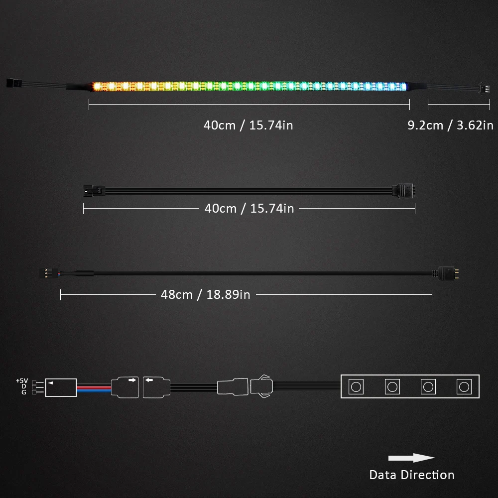 Материнская плата Адресуемая 5В 3 Pin PC Светодиодная лента RGB PC светодиодная лента светильник, для GIGABYTE RGB Fusion(5V 3 Pin адресуемый светодиодный разъем