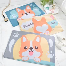 Пёс из мультфильма домашние толстые фланелевые Спальня Ванная комната двери абсорбирующие; нескользящая обувь; Подстилка, напольный коврик