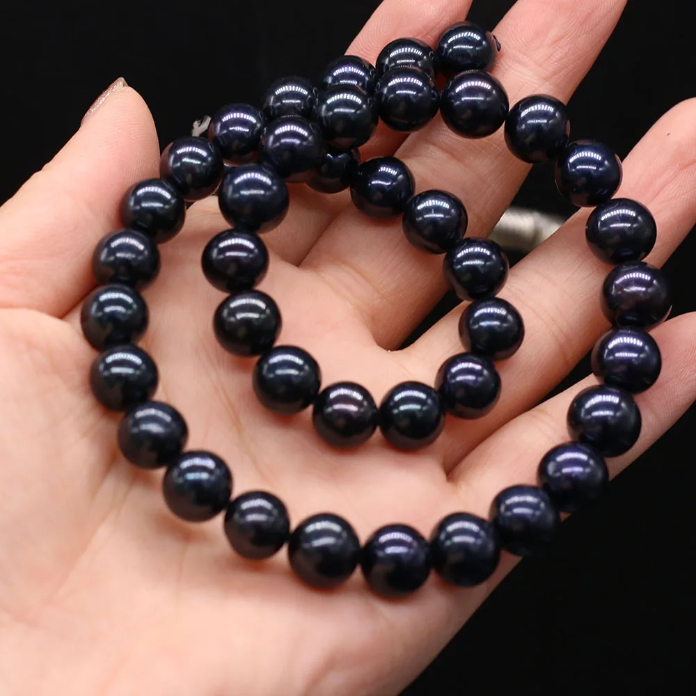 Black Natural Fresh Water Pearl Beads 9-10mm DIY for Jewelry Making Necklaces Bracelet Earrings Accessories Gift